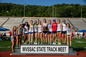 Morgantown, University combine for 9 event state championships at state track meet